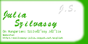 julia szilvassy business card